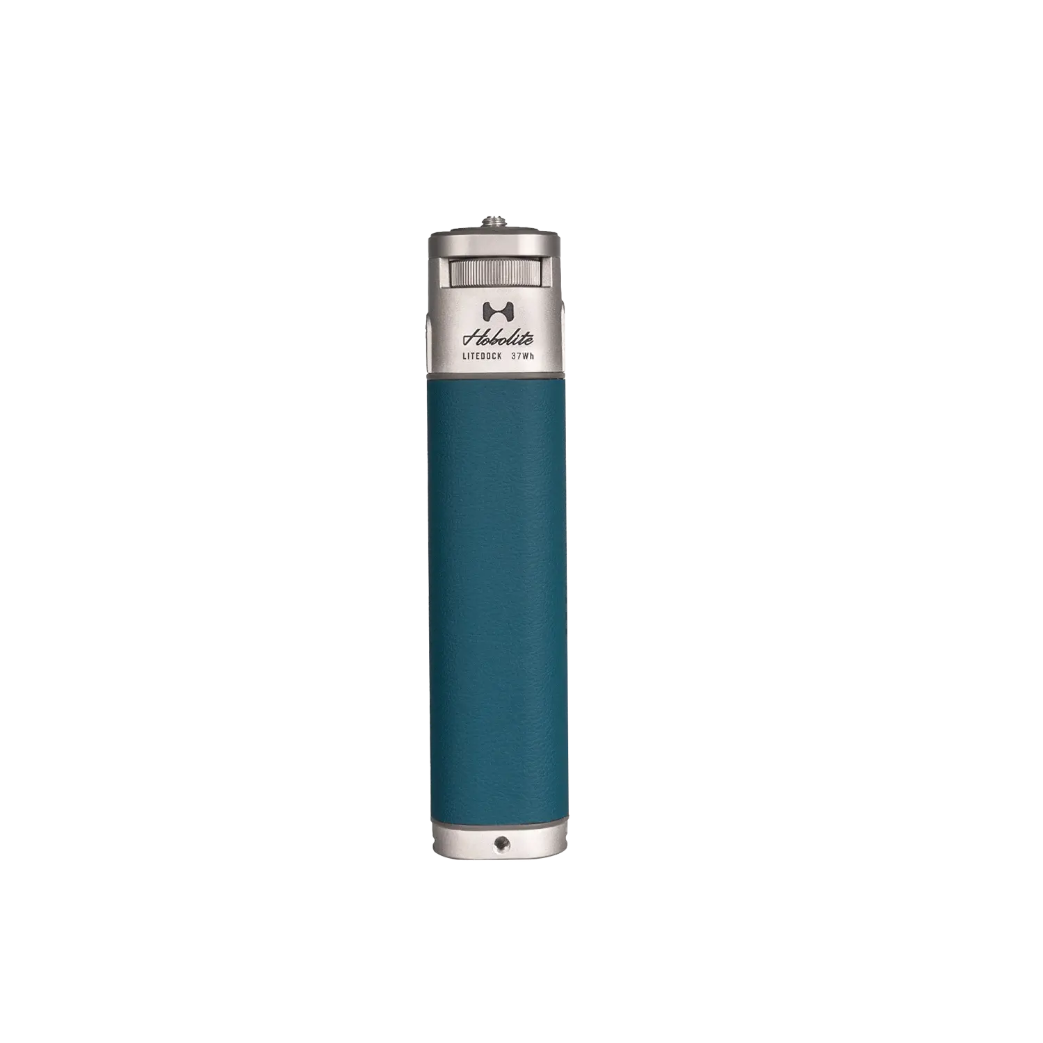 Hobolite LiteDock-X power station with teal vegan leather grip and silver accents.