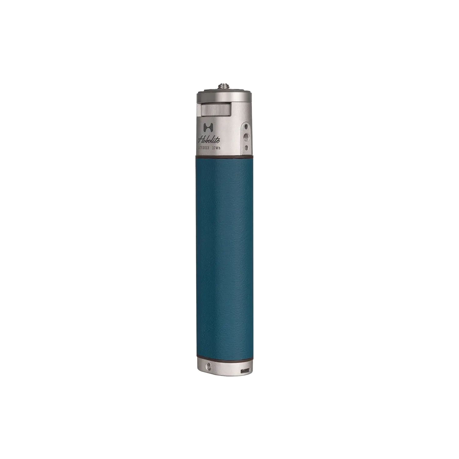 Hobolite LiteDock-X power station: teal vegan leather, silver accents. 2500mAh battery, IP54 water-resistant.