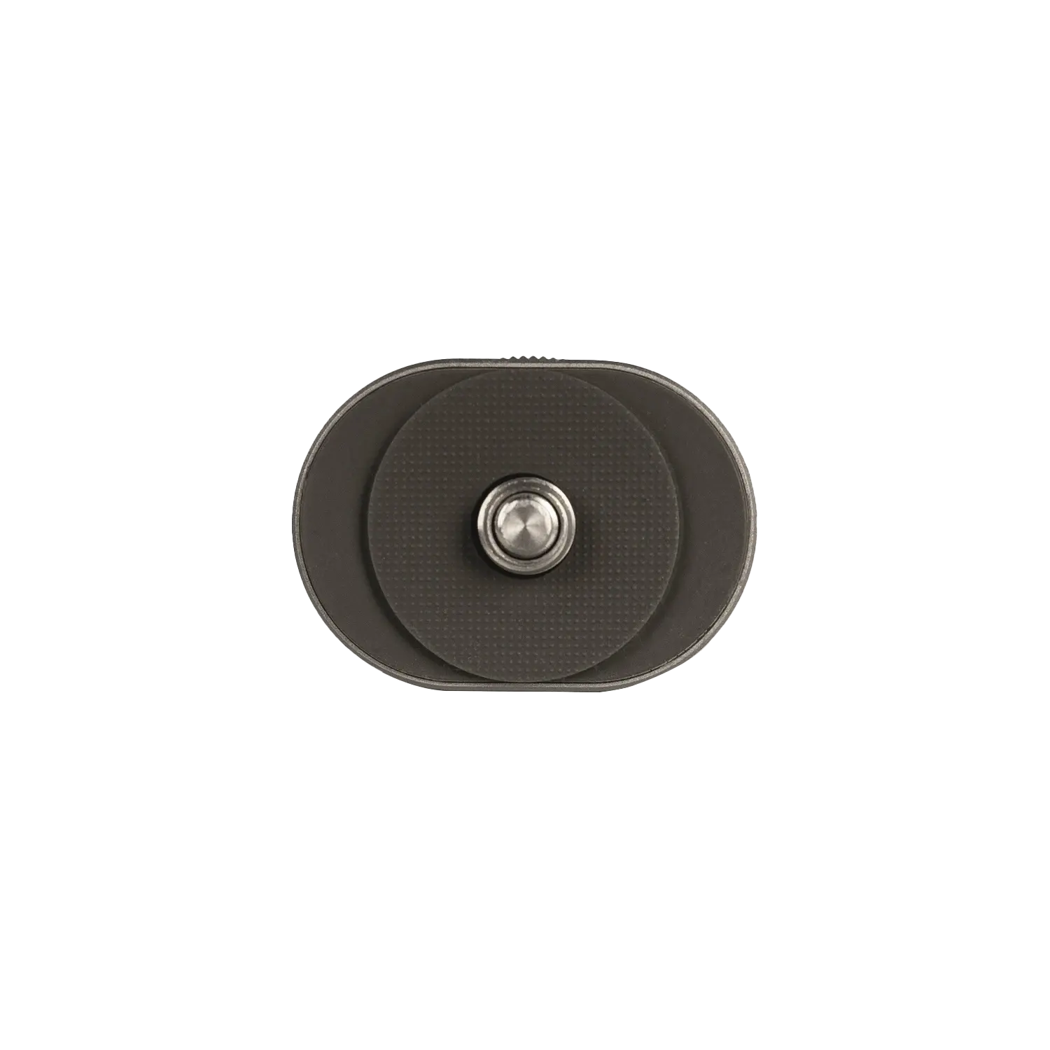 Hobolite LiteDock-X top view, silver body, dark grey base, central mounting screw for attachments.