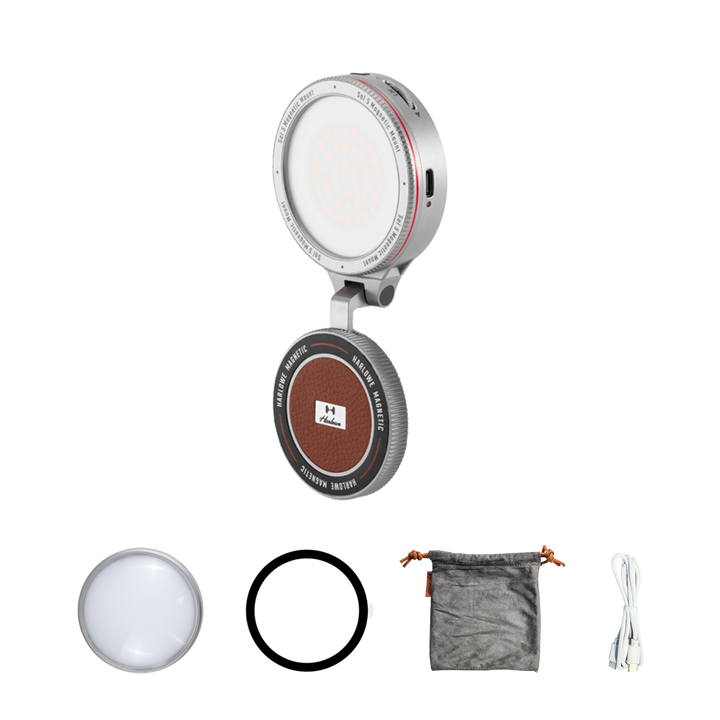 Harlowe Sol 5 Bi Color Mobile Light for MagSafe 2026 Edition portable mobile lighting for clean professional social media content and balanced face illumination