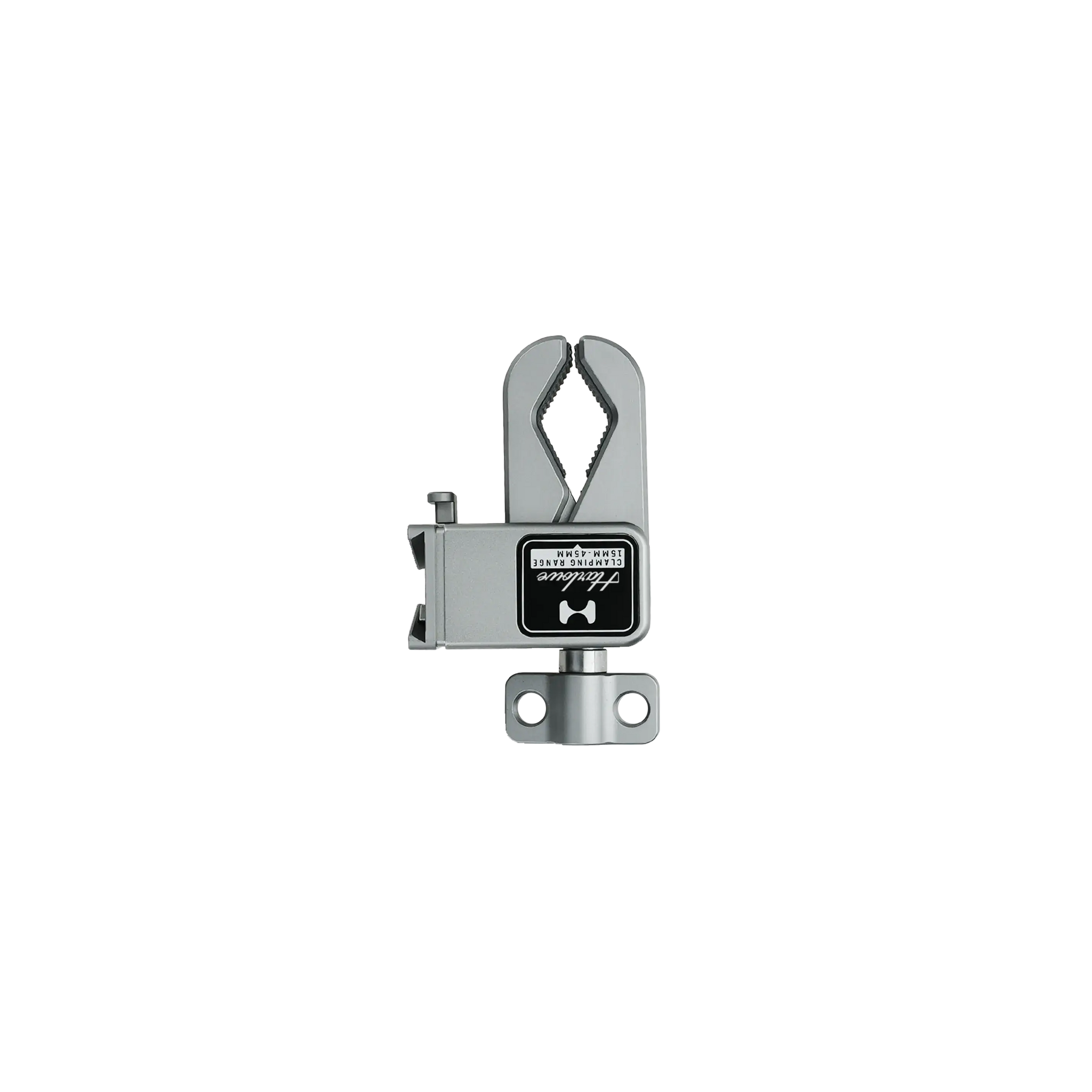 Harlowe clamp accessory for Max-X 80W LED light, silver metal with adjustable range 15-45mm.