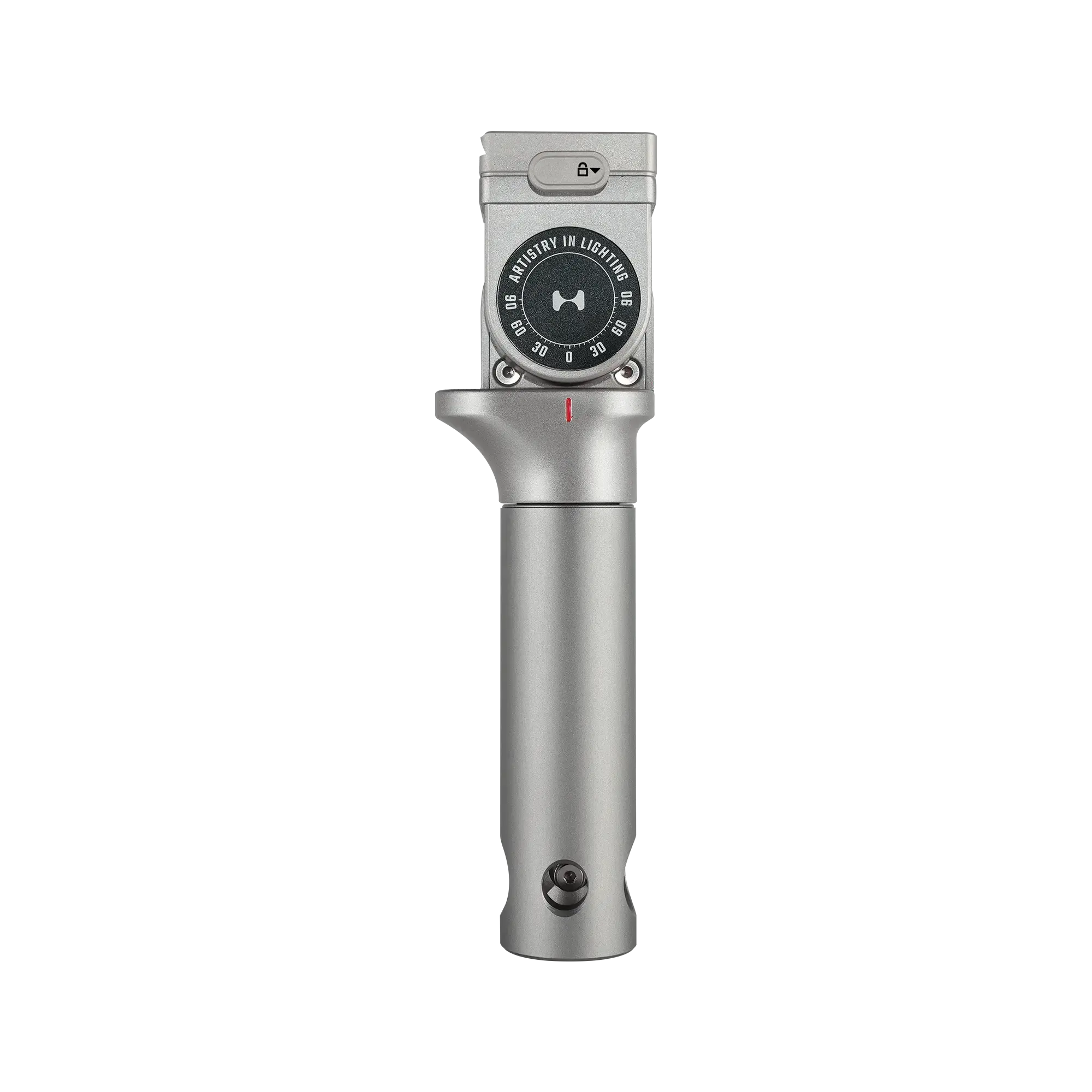 Max-X 80W LED light control: silver metal, rotating dial with 