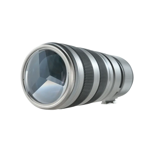 Harlowe Gobo & Lens FX Creator Kit lens with multi-faceted glass and silver rings for cinematic lighting effects.