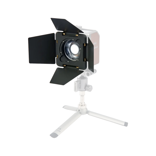 Hobolite Mini Barndoor Set with adjustable flaps and diffuser, designed for photography lighting control.