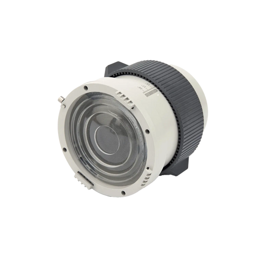 Hobolite Avant Adjustable Lens with clear glass, grey grip ring and beam angle markings, for Avant and Max lighting.