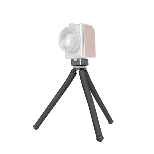 Hobolite flexible tripod with bendable legs for attaching lighting or camera, showcasing versatility.