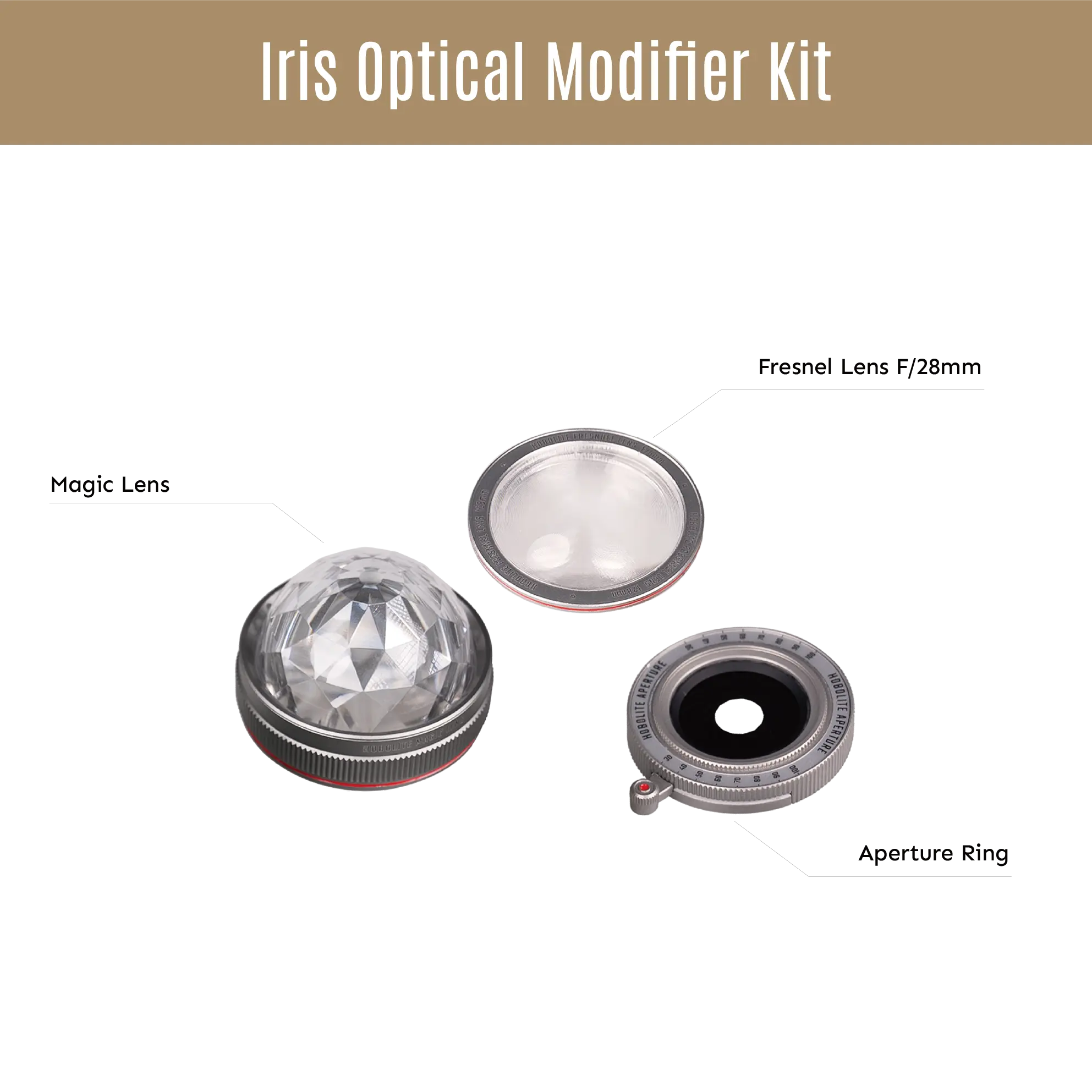 Hobolite Iris Optical Modifier Kit for Small LED light