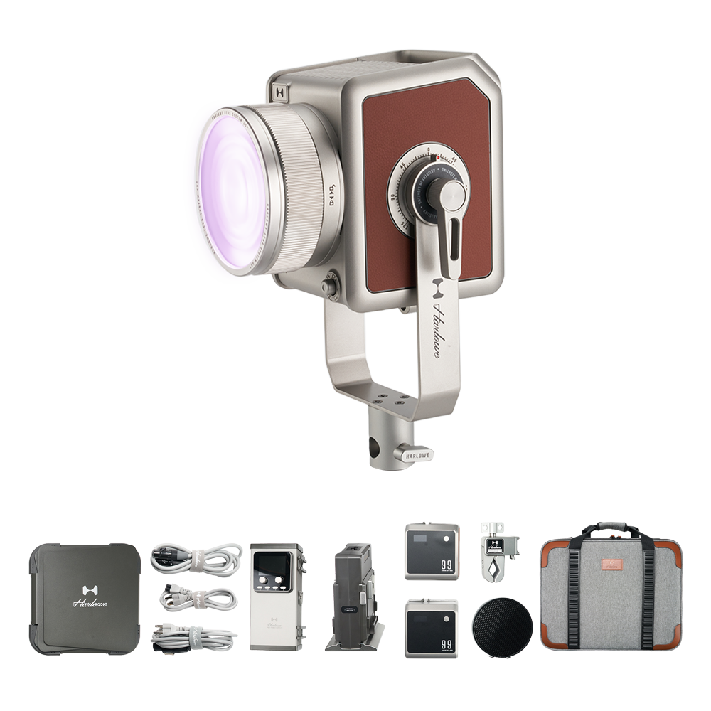 Pro 300W Spectra RGBCW LED Bi-Color Studio Light Kit for Photo & Video