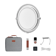 Harlowe Sol 40W Round LED Panel Light – bright round LED panel ideal for controlled key lighting that preserves depth, mood, and natural skin tones in tight spaces.