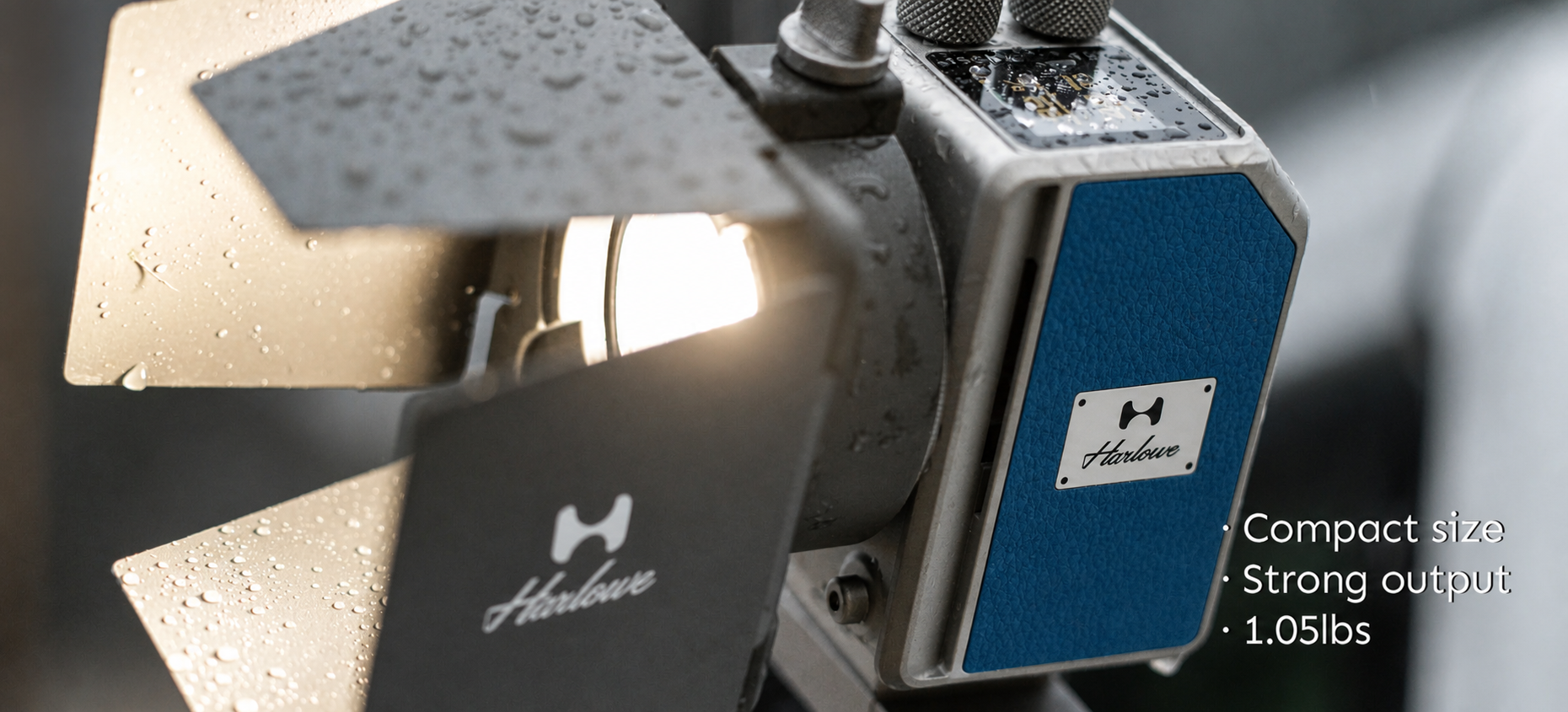 Harlowe Mini II-X compact creator light in use